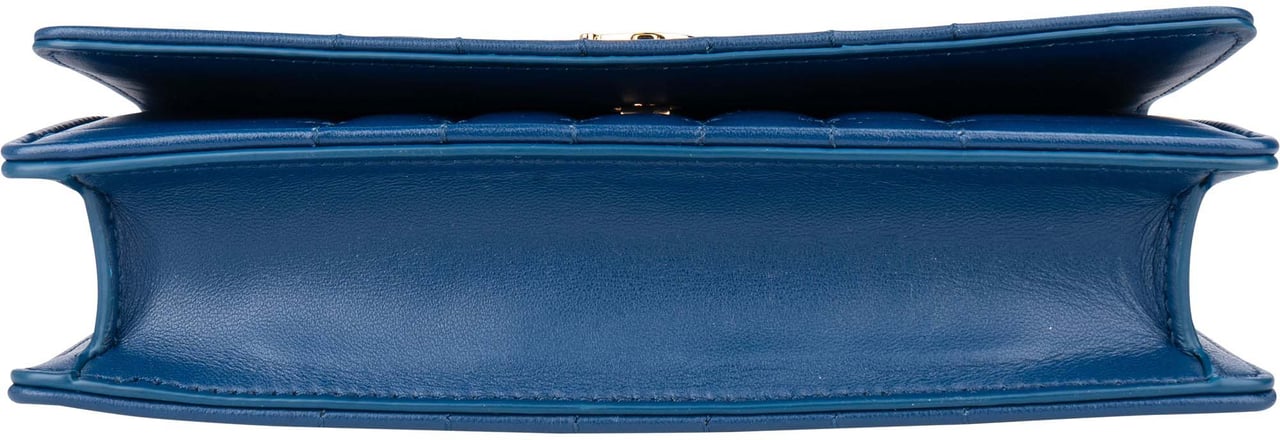 Burberry Burberry Blue Quilted Leather Lola Crossbody Bag Blauw