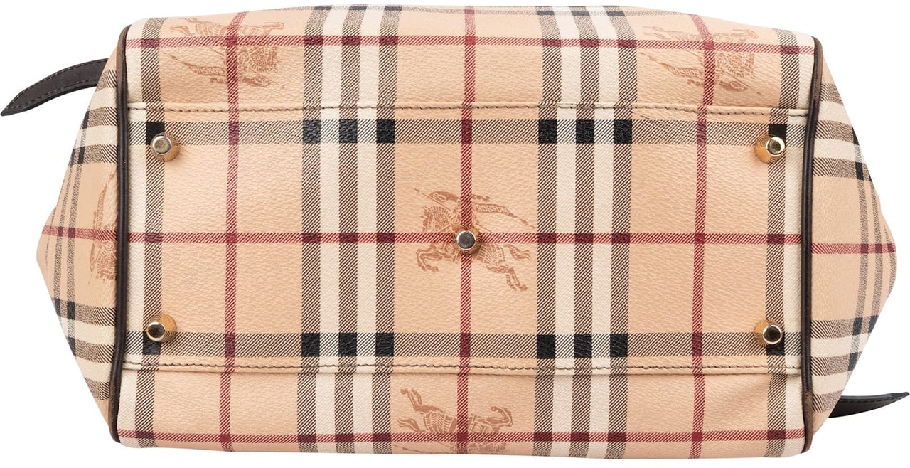 Burberry Nova-Check Haymarket Hobo Shoulder Bag Beige