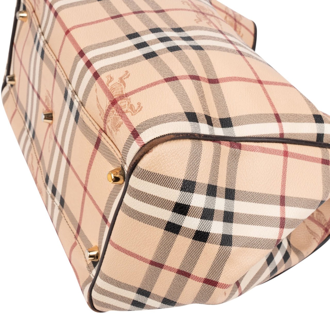 Burberry Nova-Check Haymarket Hobo Shoulder Bag Beige