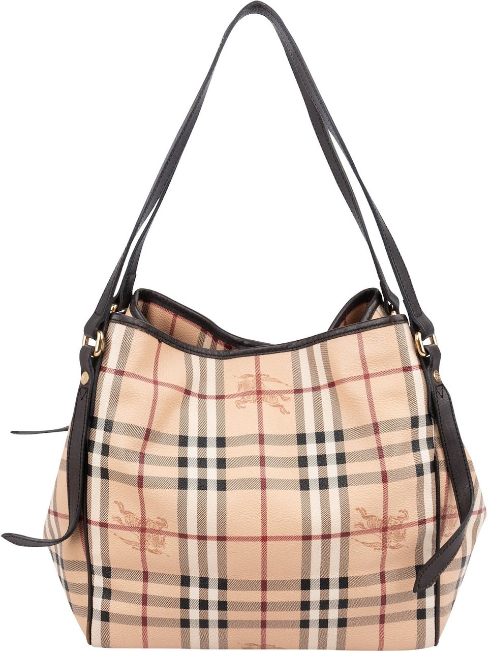 Burberry Nova-Check Haymarket Hobo Shoulder Bag Beige