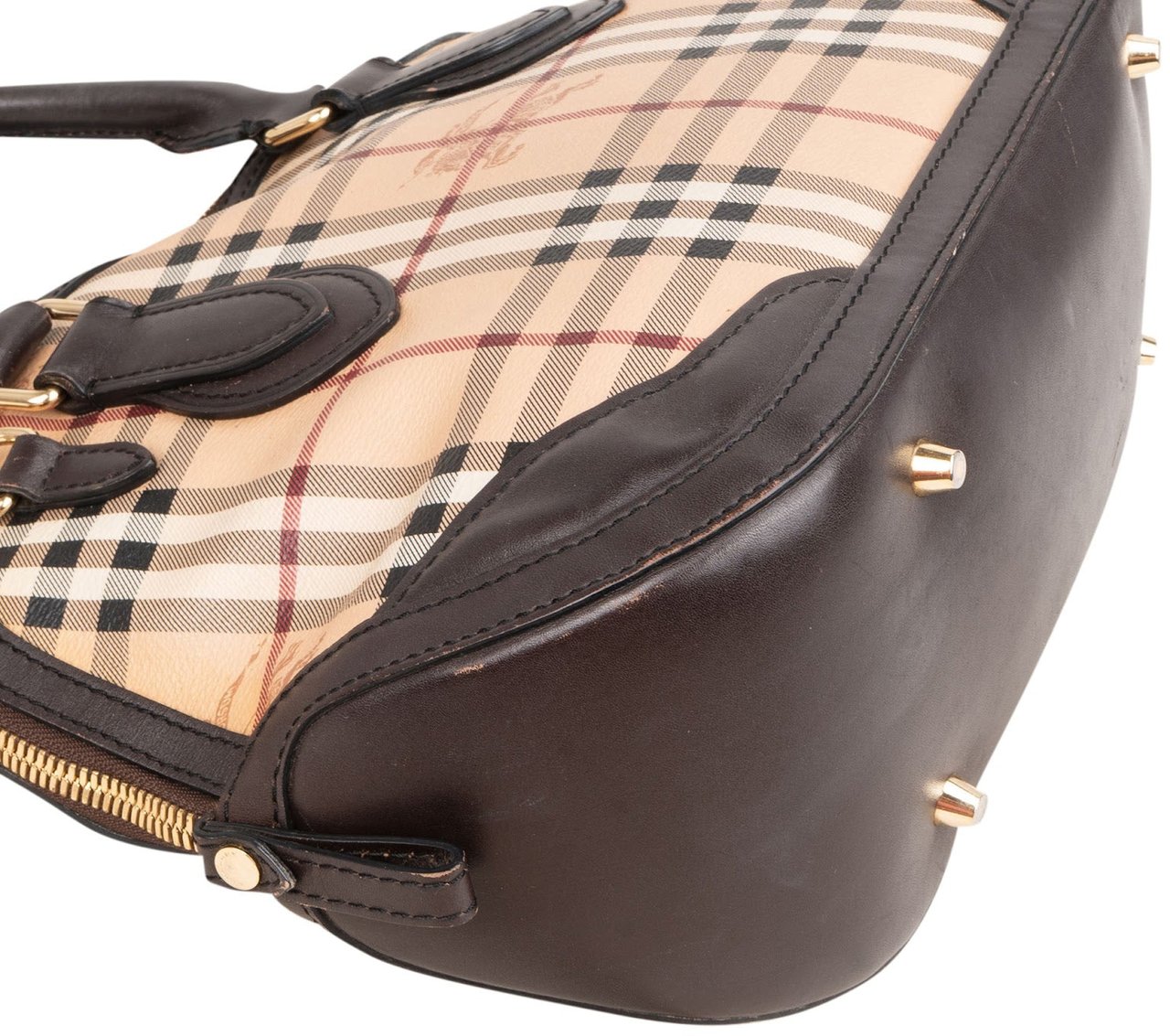 Burberry Haymarket Check Orchard Handbag Beige