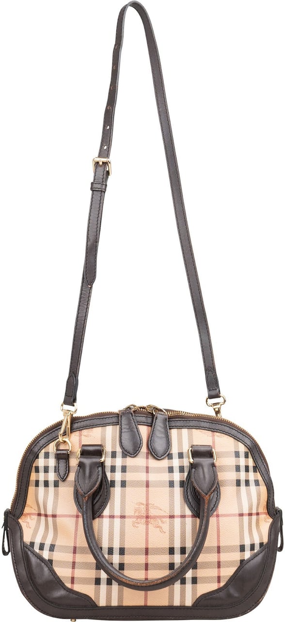 Burberry Haymarket Check Orchard Handbag Beige