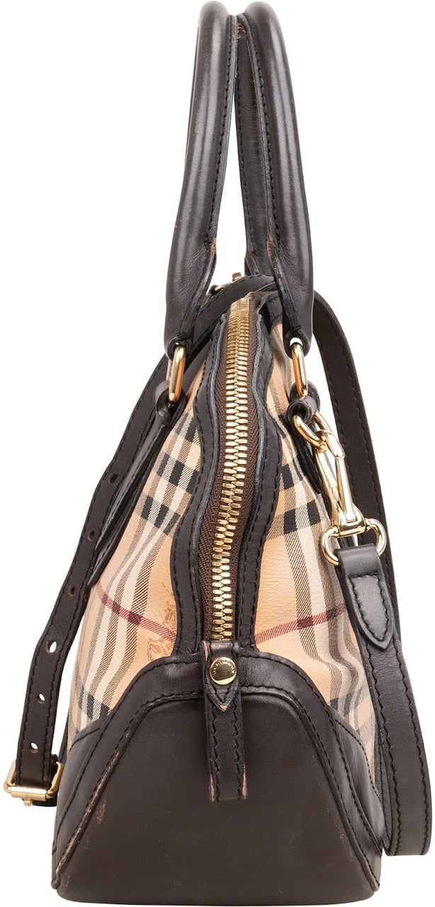Burberry Haymarket Check Orchard Handbag Beige