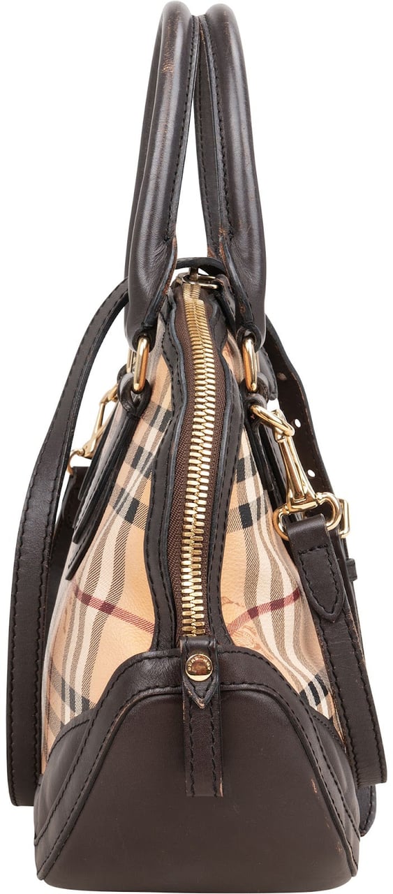 Burberry Haymarket Check Orchard Handbag Beige