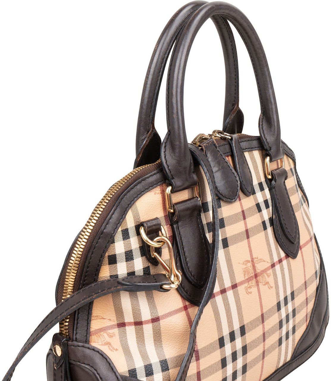 Burberry Haymarket Check Orchard Handbag Beige