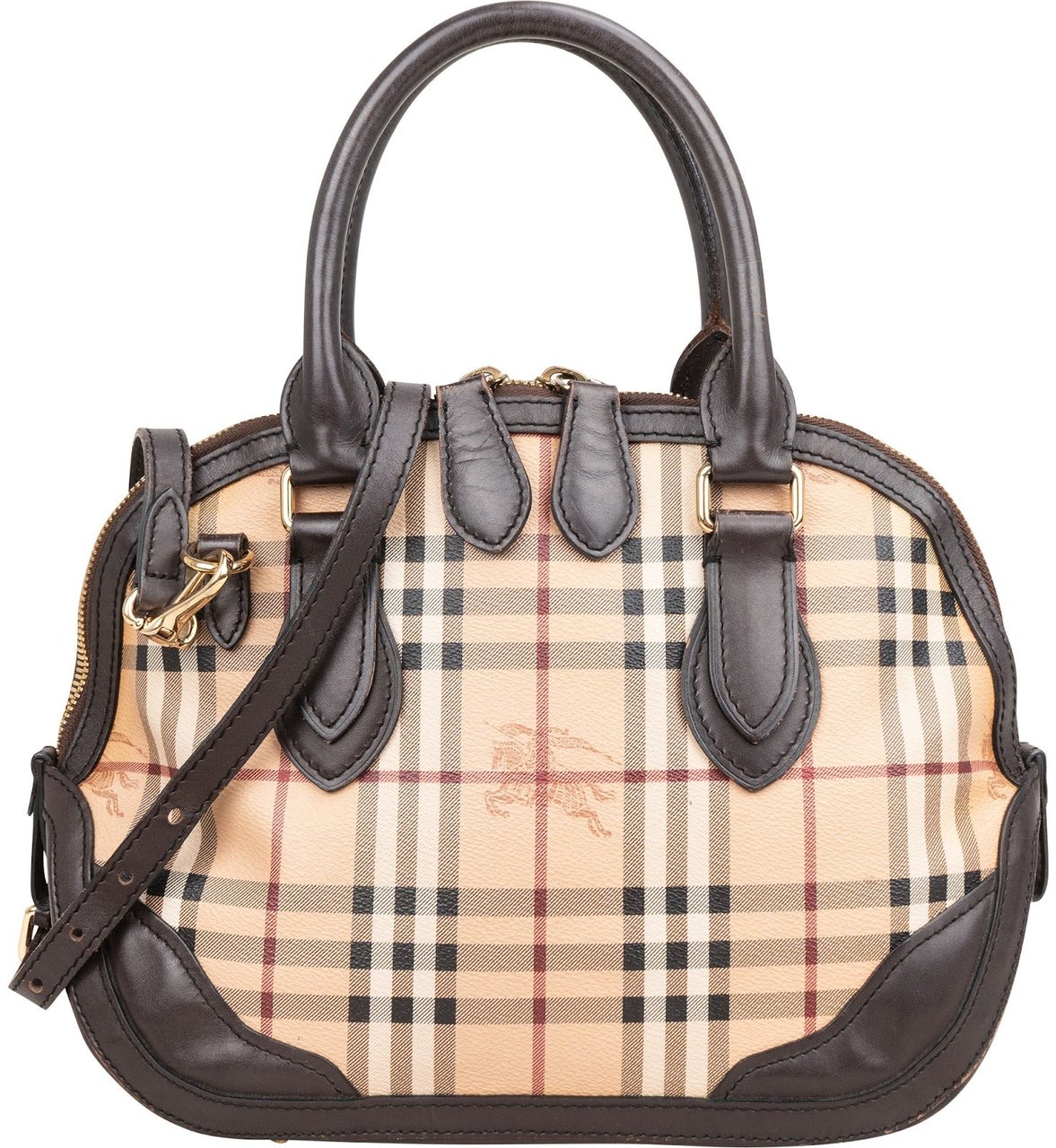 Burberry Haymarket Check Orchard Handbag Beige