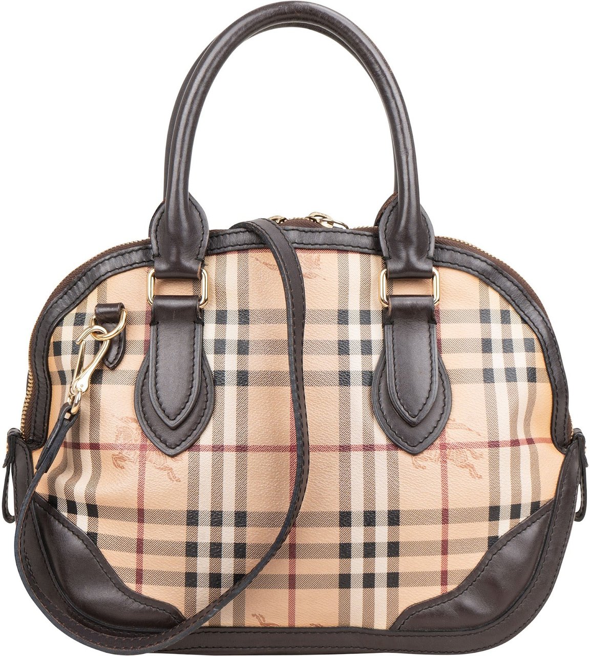 Burberry Haymarket Check Orchard Handbag Beige