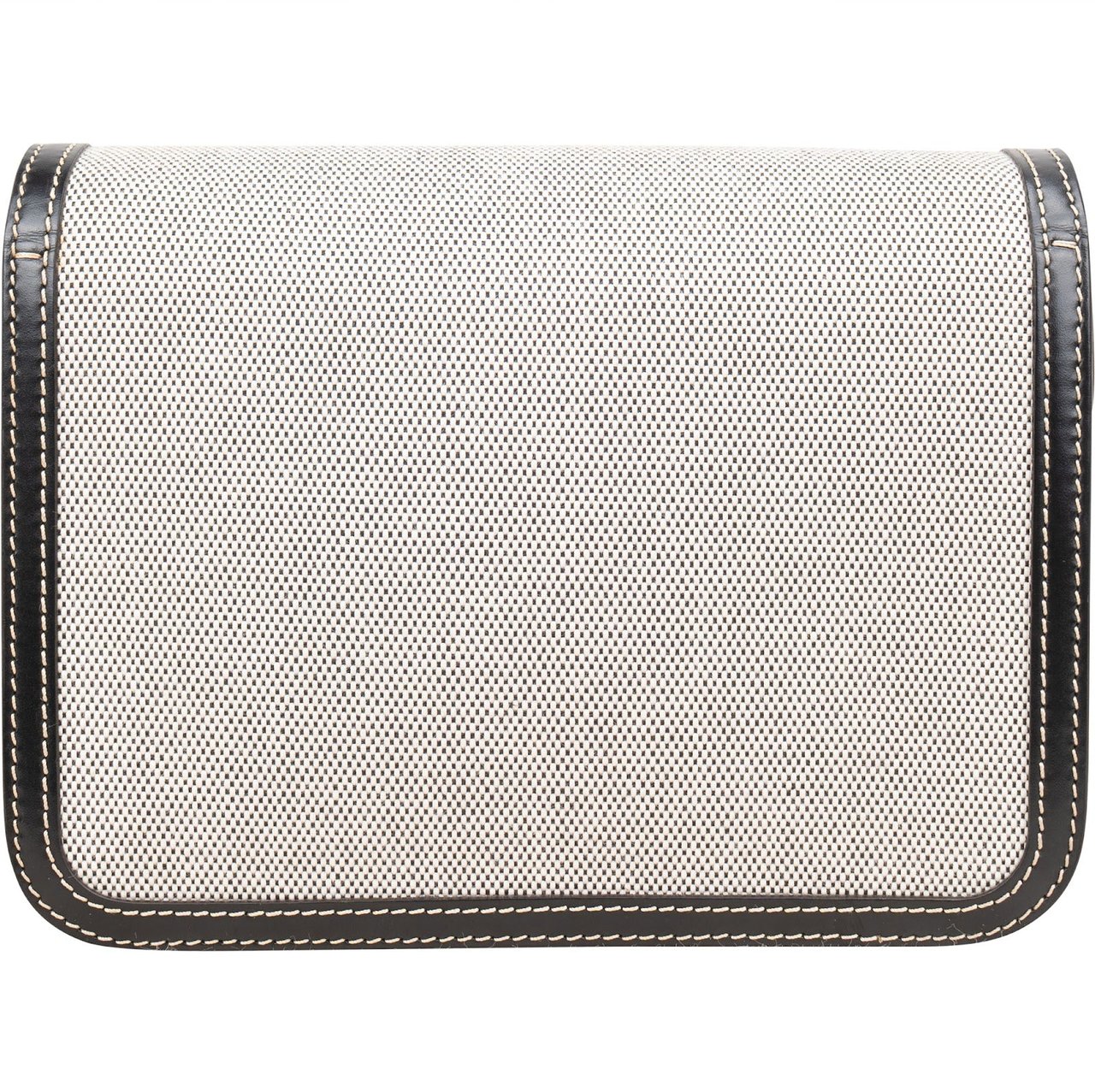 Burberry Canvas Bicolor Leather Small TB Crossbody Bag Beige