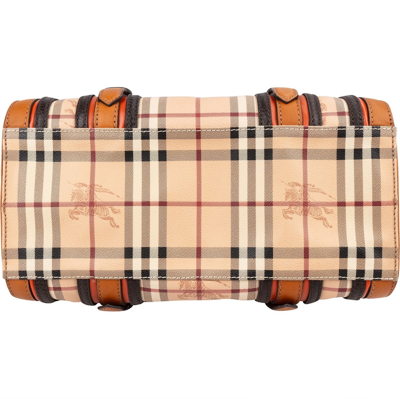 Burberry Nova-Checl Small Alchester Bowling Handbag Beige