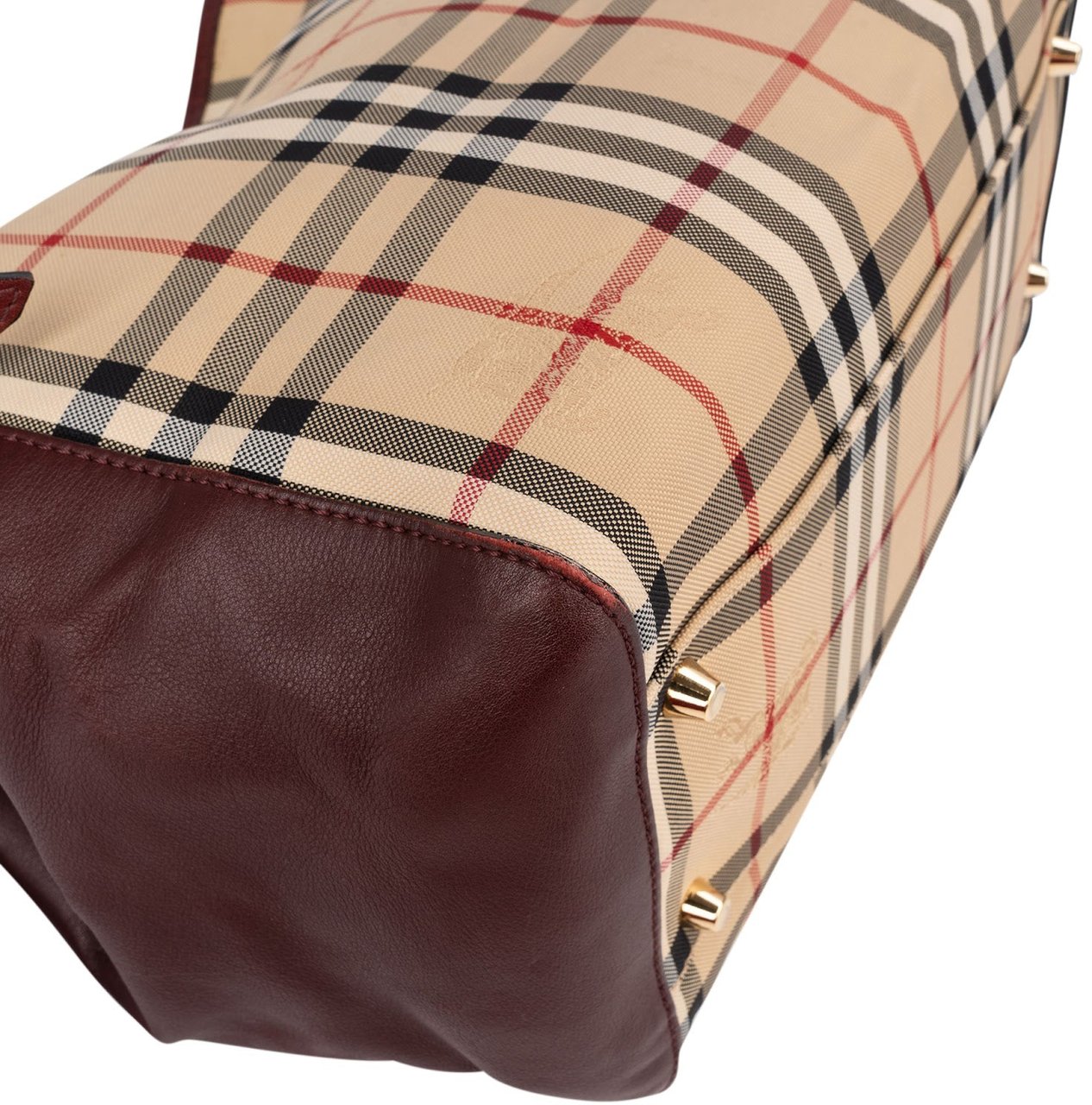 Burberry Nova-Check Haymarket Hobo Shoulder Bag Beige