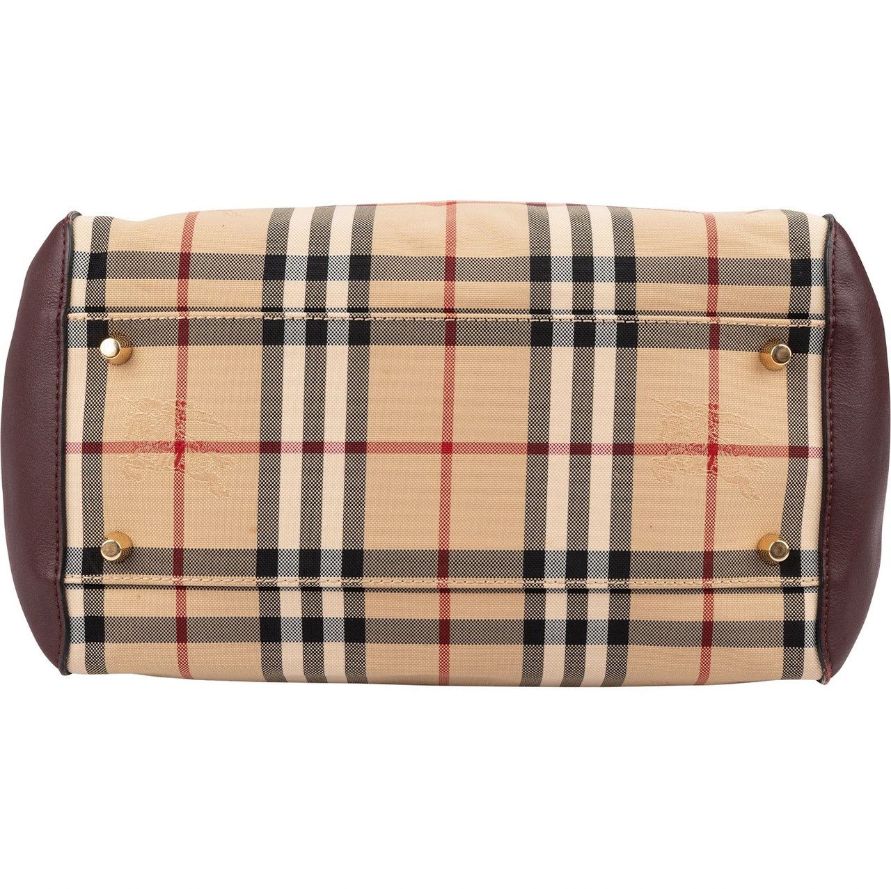 Burberry Nova-Check Haymarket Hobo Shoulder Bag Beige