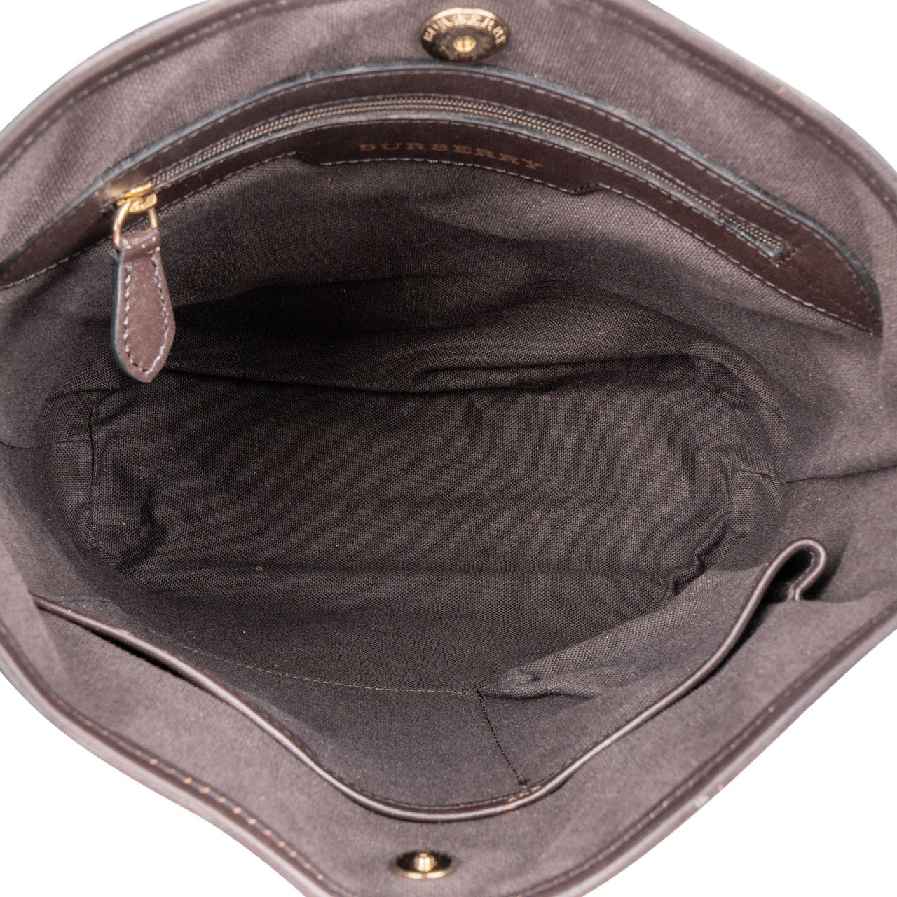 Burberry Nova-Check Monogram Tote Handbag Bruin