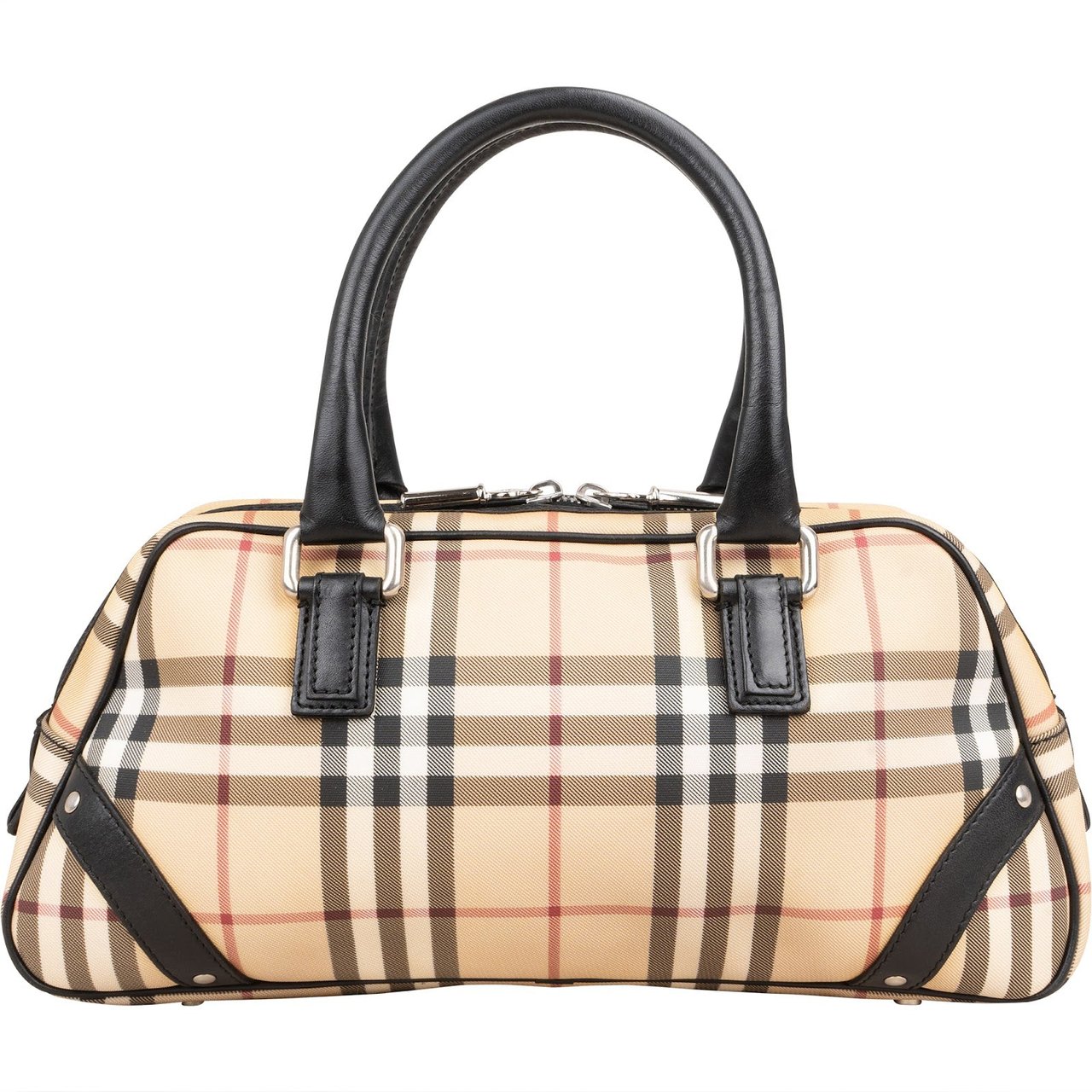 Burberry Nova-Check Monogram Boston Handbag Divers