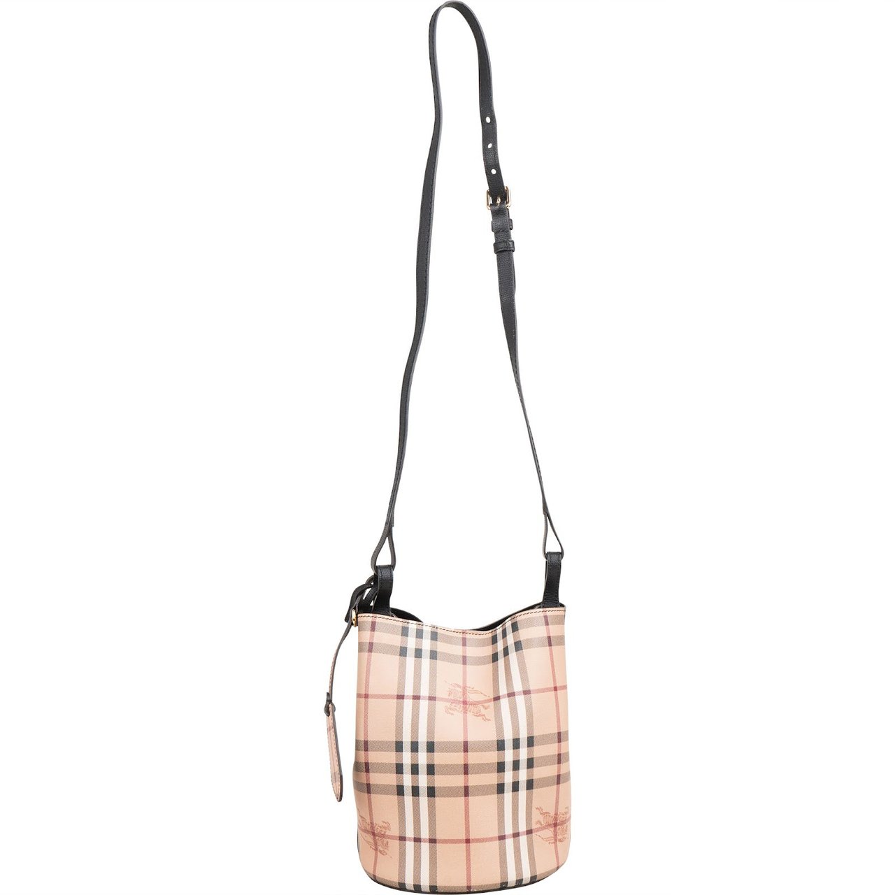 Burberry Nova-Check Monogram Small Bucket Crossbody Bag Divers