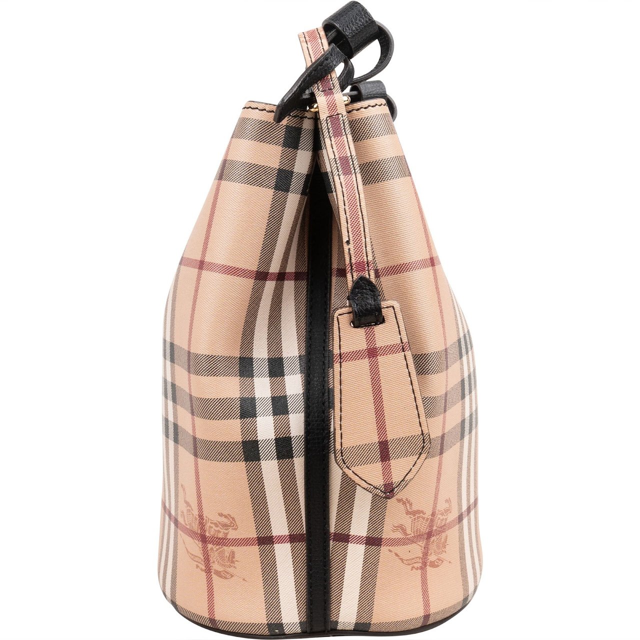 Burberry Nova-Check Monogram Small Bucket Crossbody Bag Divers