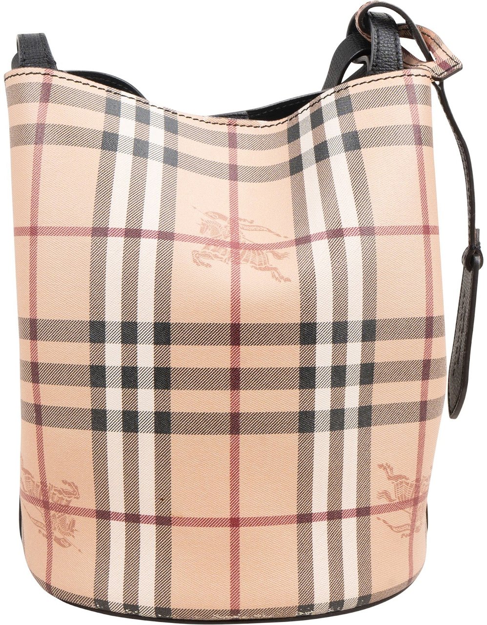 Burberry Nova-Check Monogram Small Bucket Crossbody Bag Divers