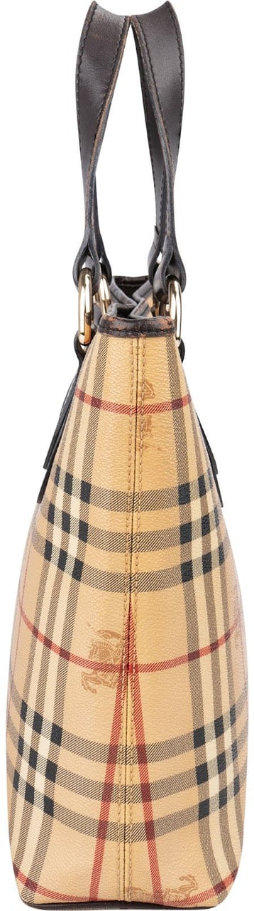 Burberry Haymarket Nova-Check Tote Handbag Beige