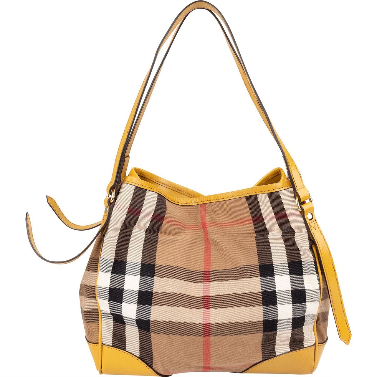Burberry Nova-Check Monogram Haymarket Hobo Shoulder Bag Beige