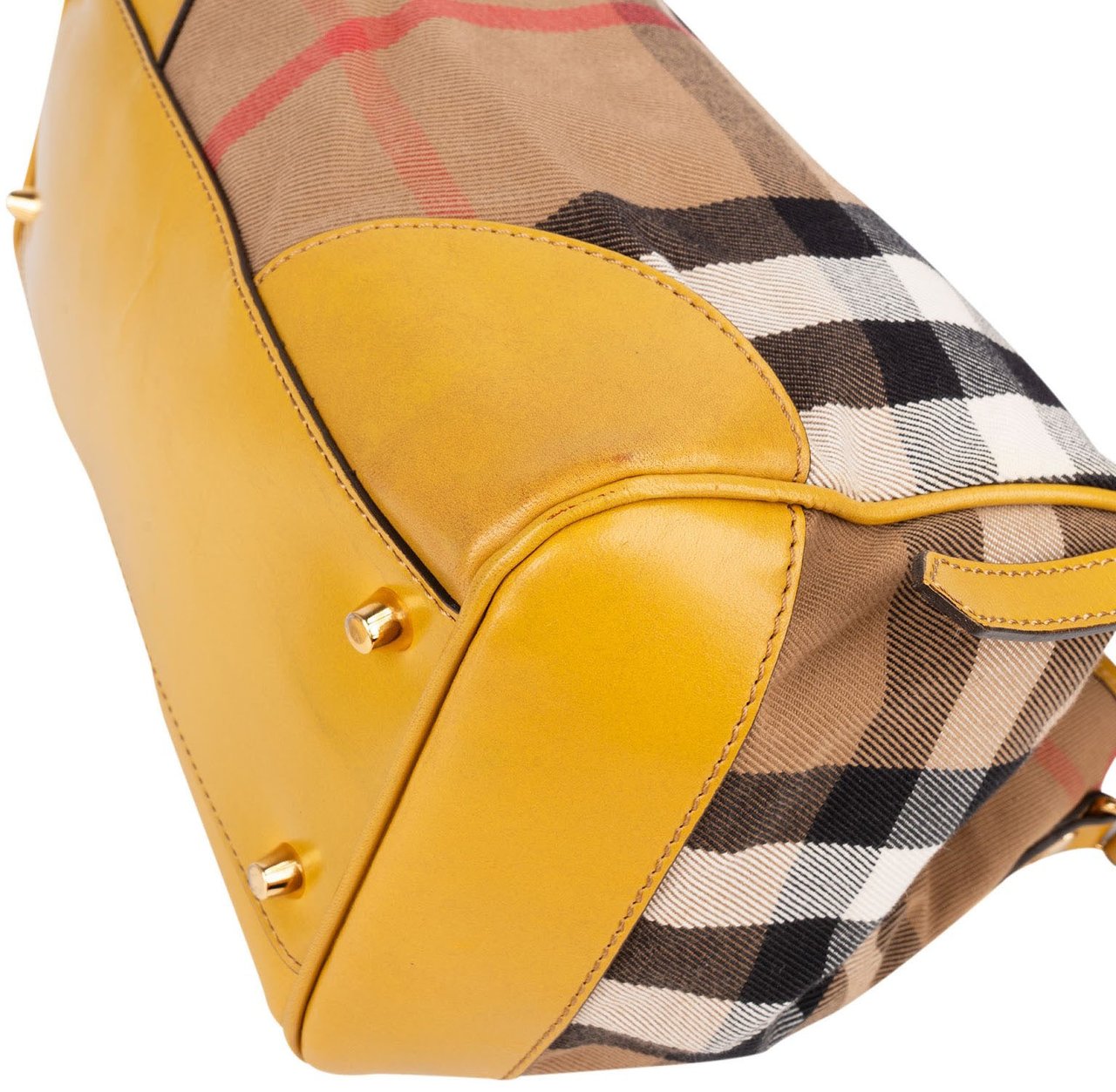 Burberry Nova-Check Monogram Haymarket Hobo Shoulder Bag Beige