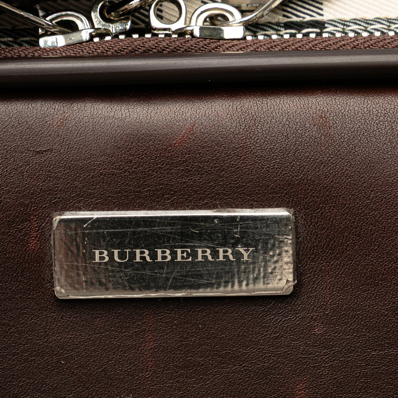 Burberry House Check Canvas Travel Bag Bruin