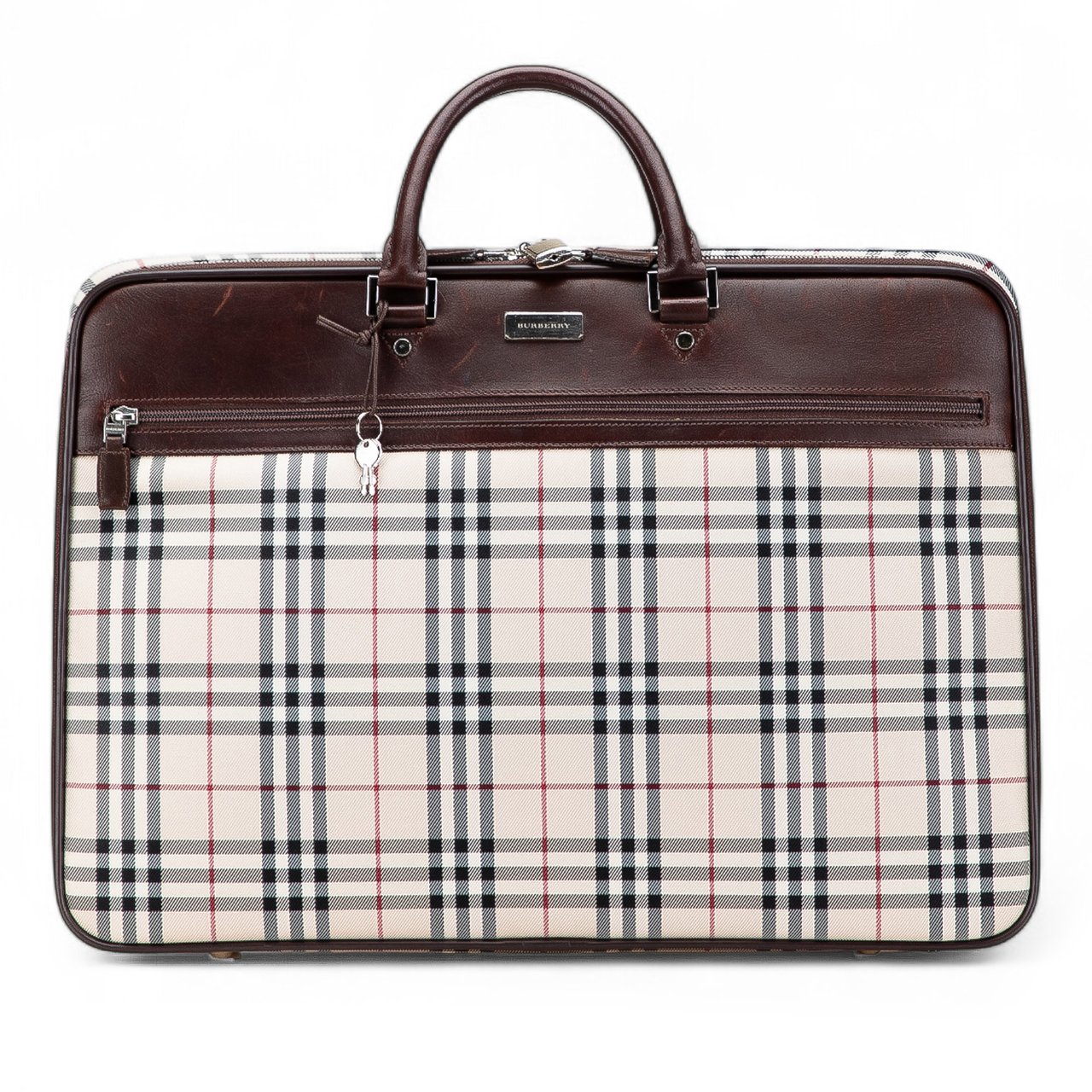 Burberry House Check Canvas Travel Bag Bruin