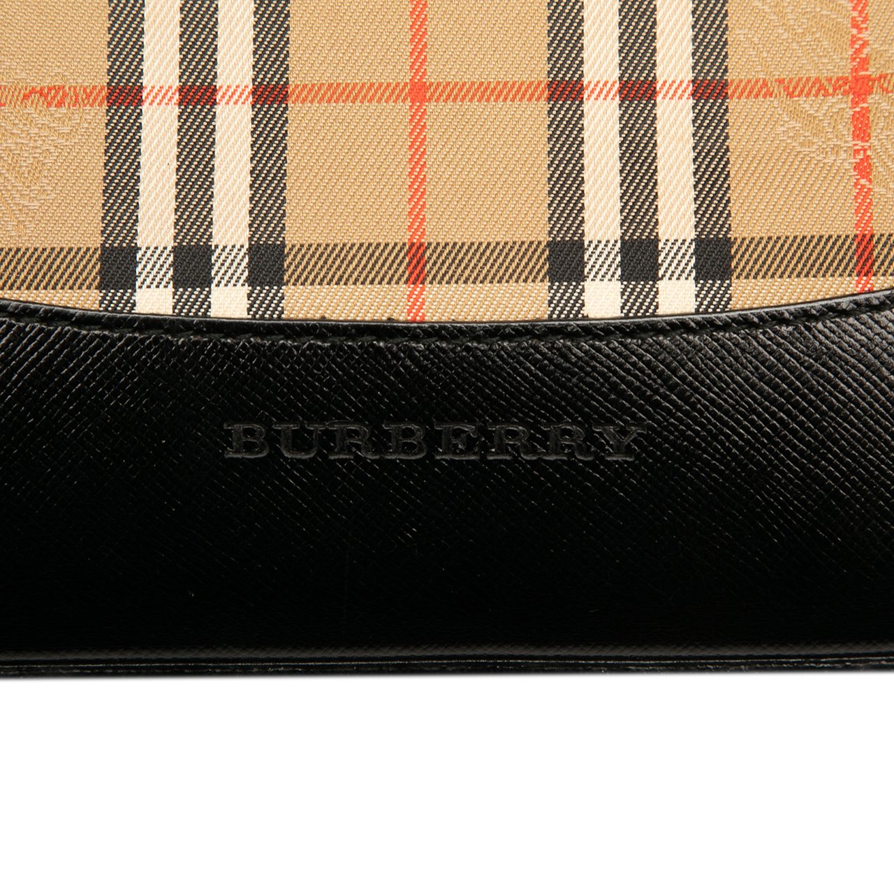 Burberry Haymarket Check Canvas Shoulder Bag Bruin