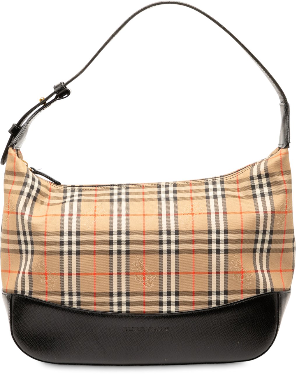 Burberry Haymarket Check Canvas Shoulder Bag Bruin