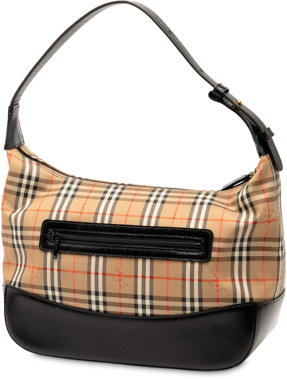 Burberry Haymarket Check Canvas Shoulder Bag Bruin