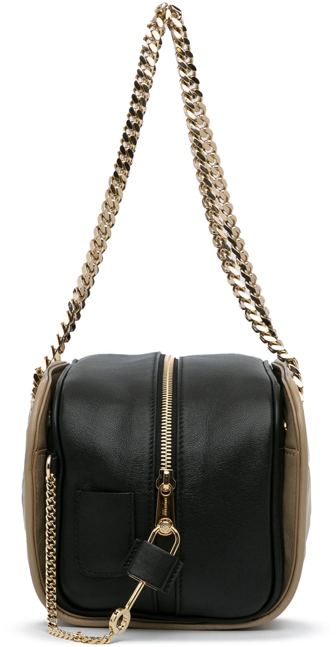 Burberry Quilted Cube Chain Shoulder Bag Bruin