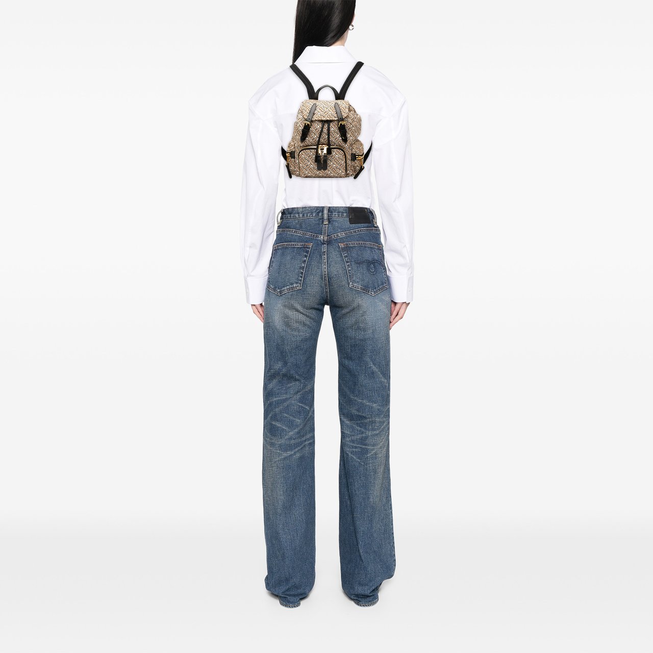 Burberry TB Monogram Nylon Backpack Bruin