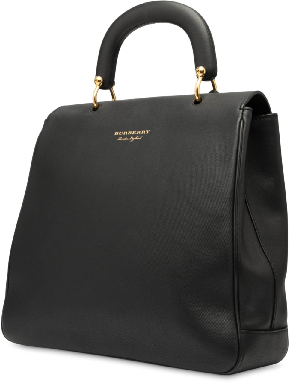 Burberry Large Trench Calfskin DK88 Top Handle Bag Zwart