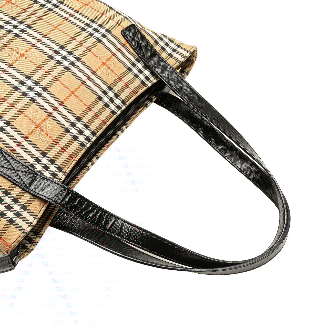 Burberry Haymarket Check Canvas Tote Bruin