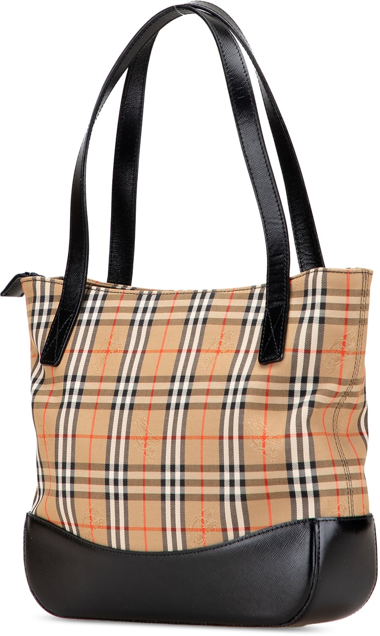 Burberry Haymarket Check Canvas Tote Bruin