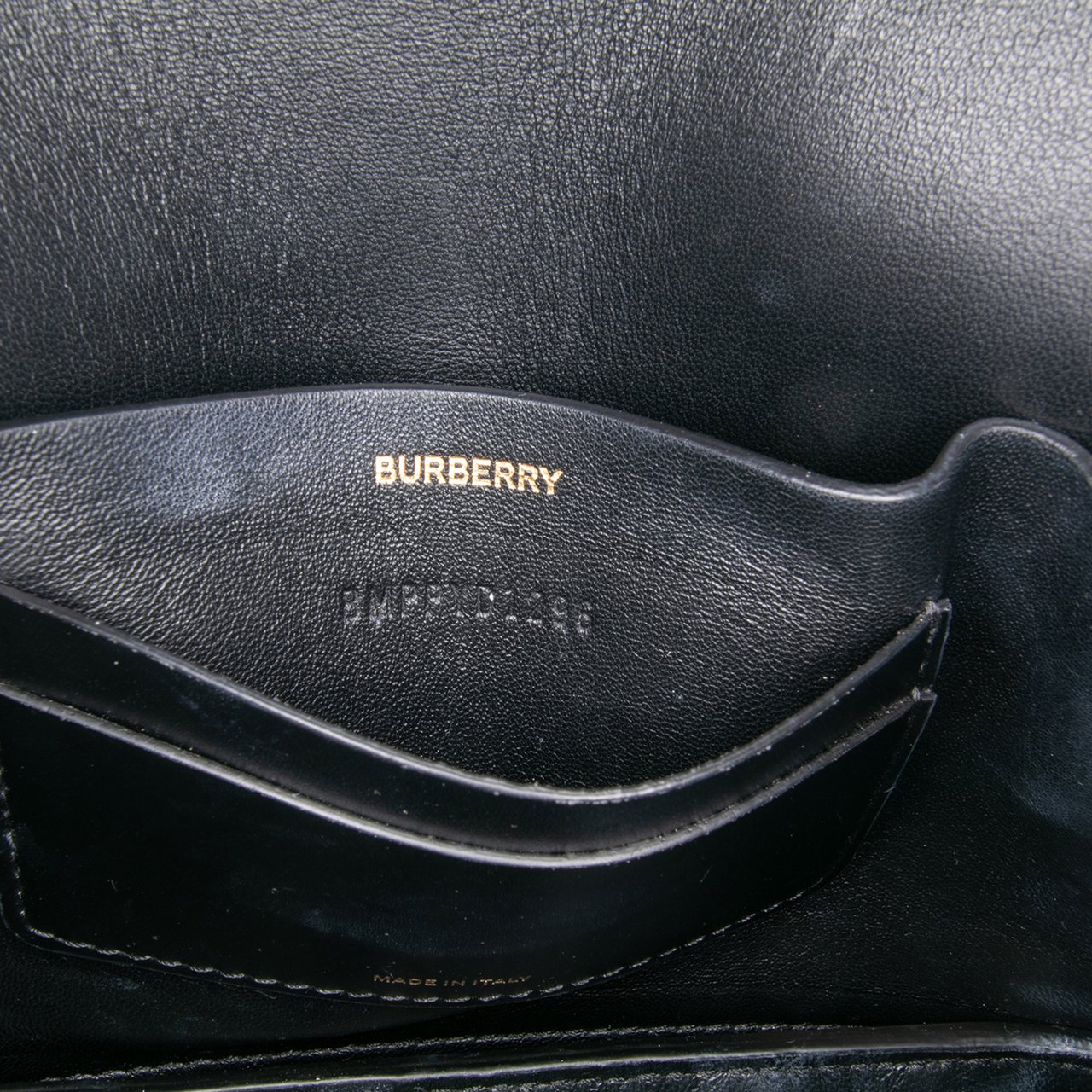 Burberry Leather Grace Clutch Zwart