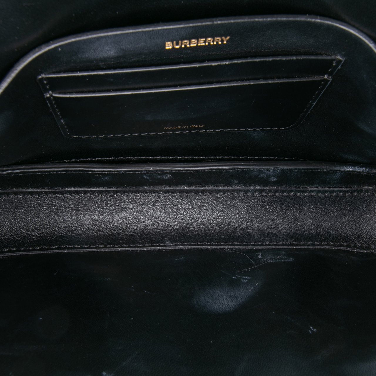 Burberry Leather Grace Clutch Zwart