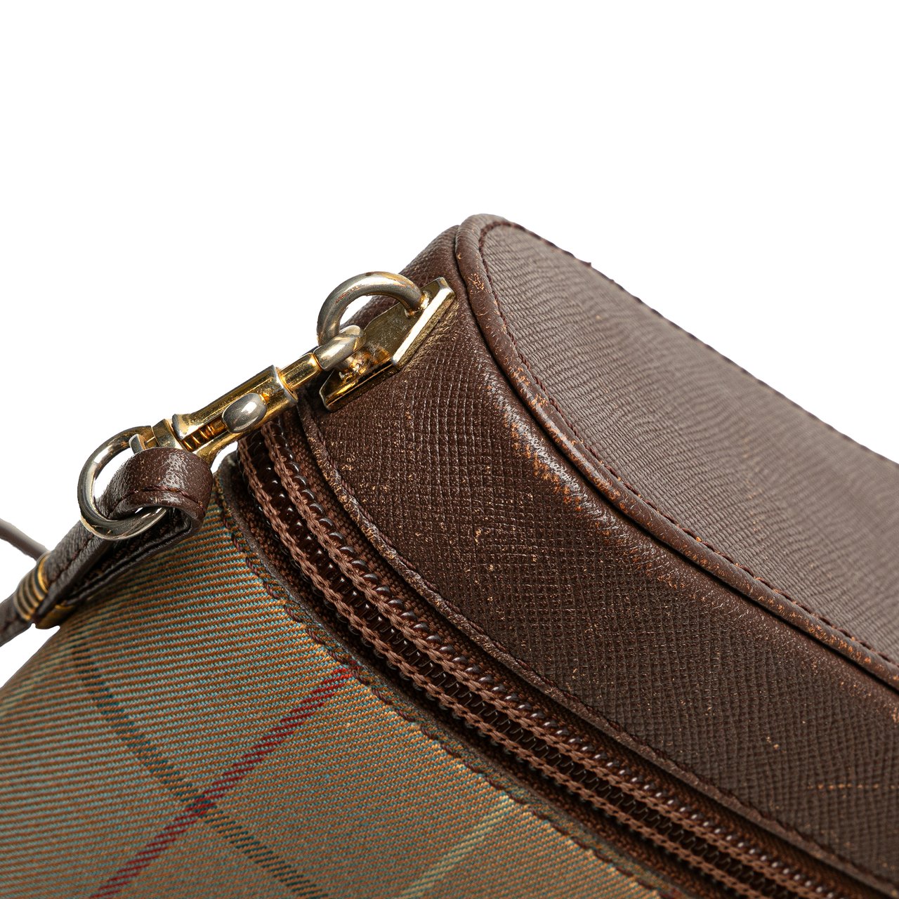 Burberry Vintage Check Canvas Crossbody Bruin