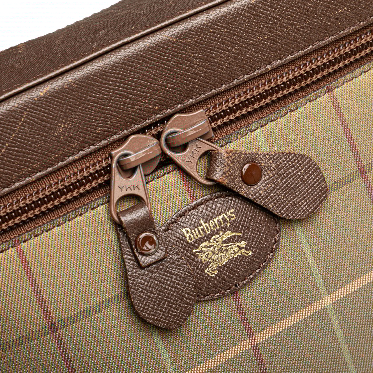 Burberry Vintage Check Canvas Crossbody Bruin
