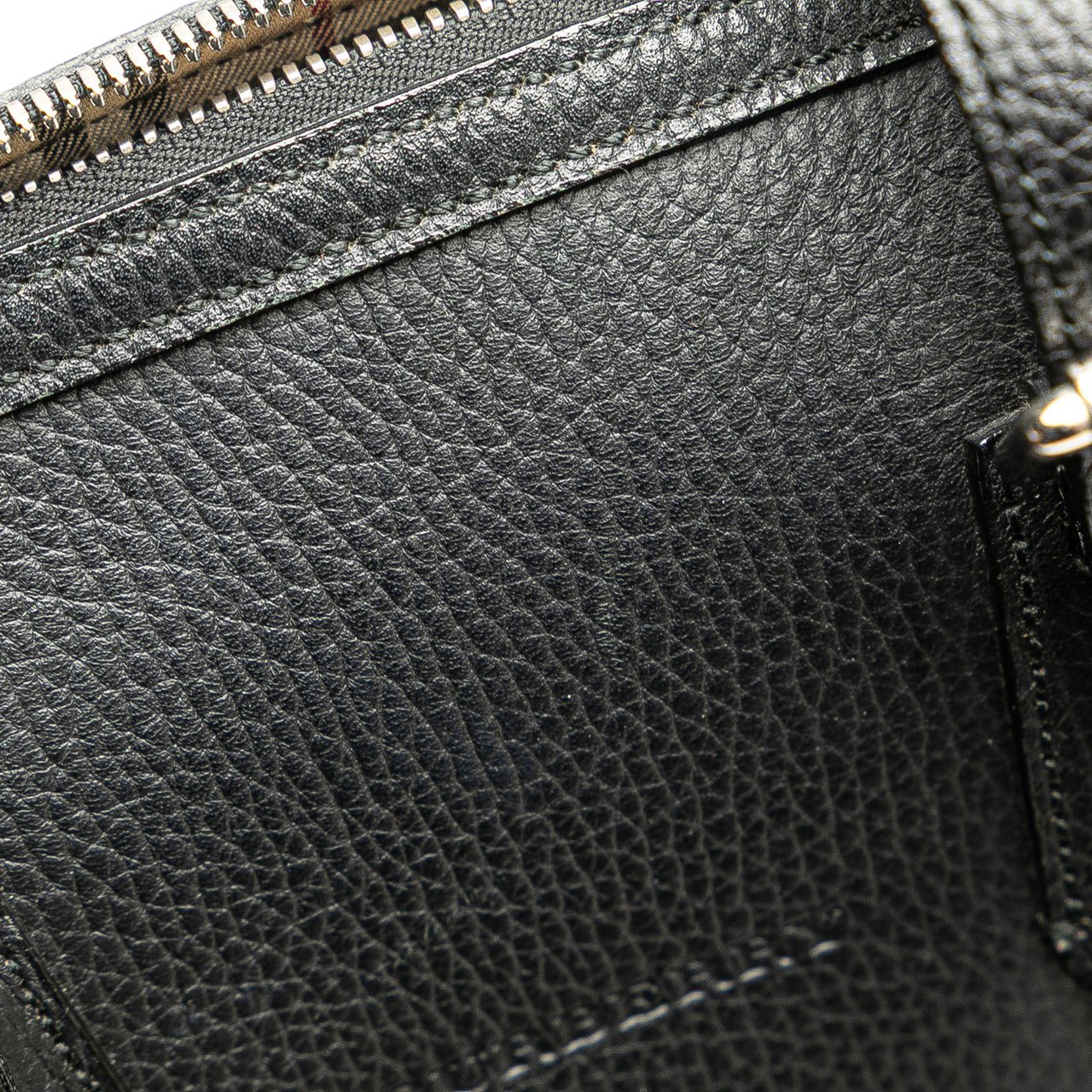 Burberry Leather Boston Bag Zwart