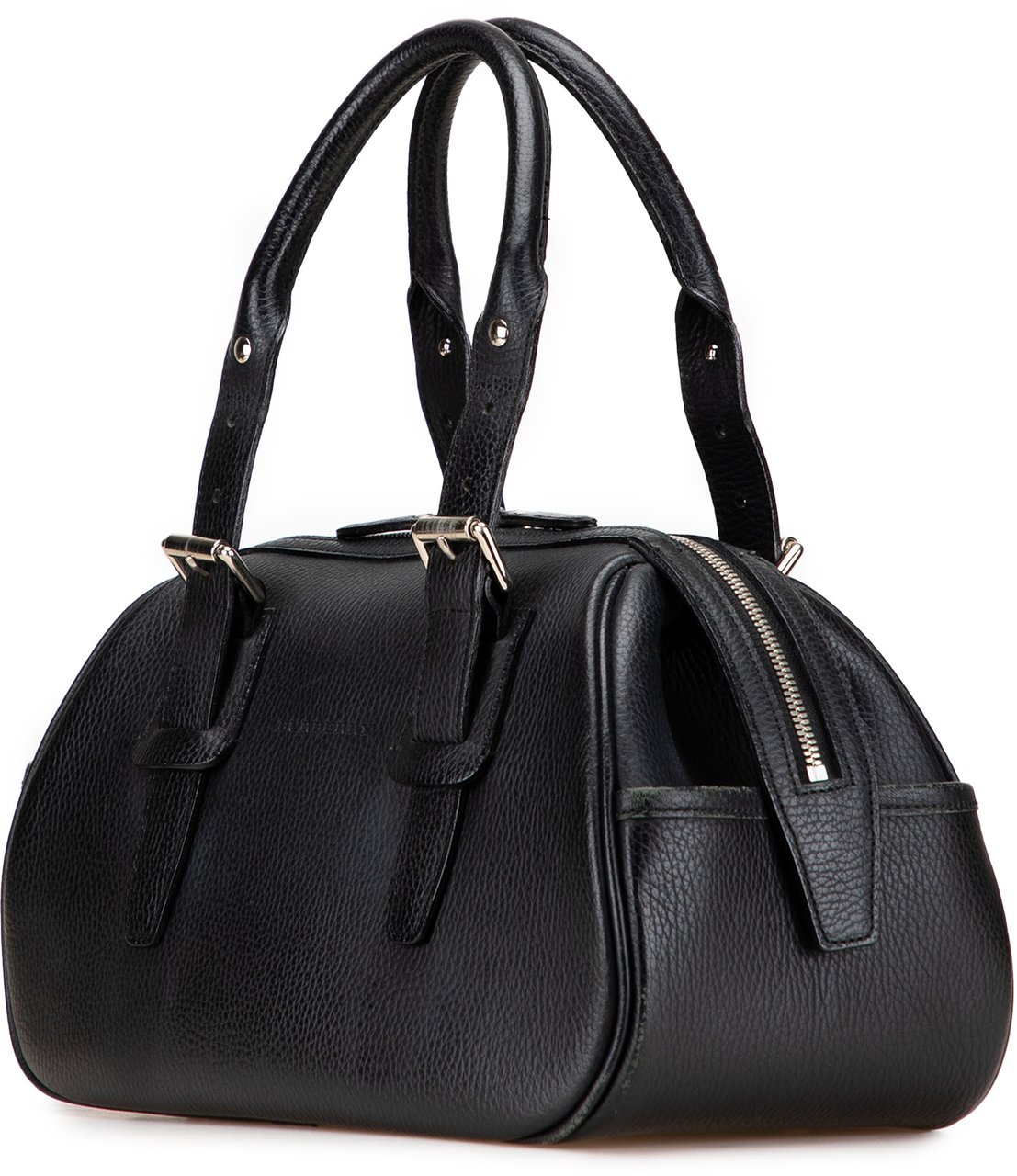 Burberry Leather Boston Bag Zwart