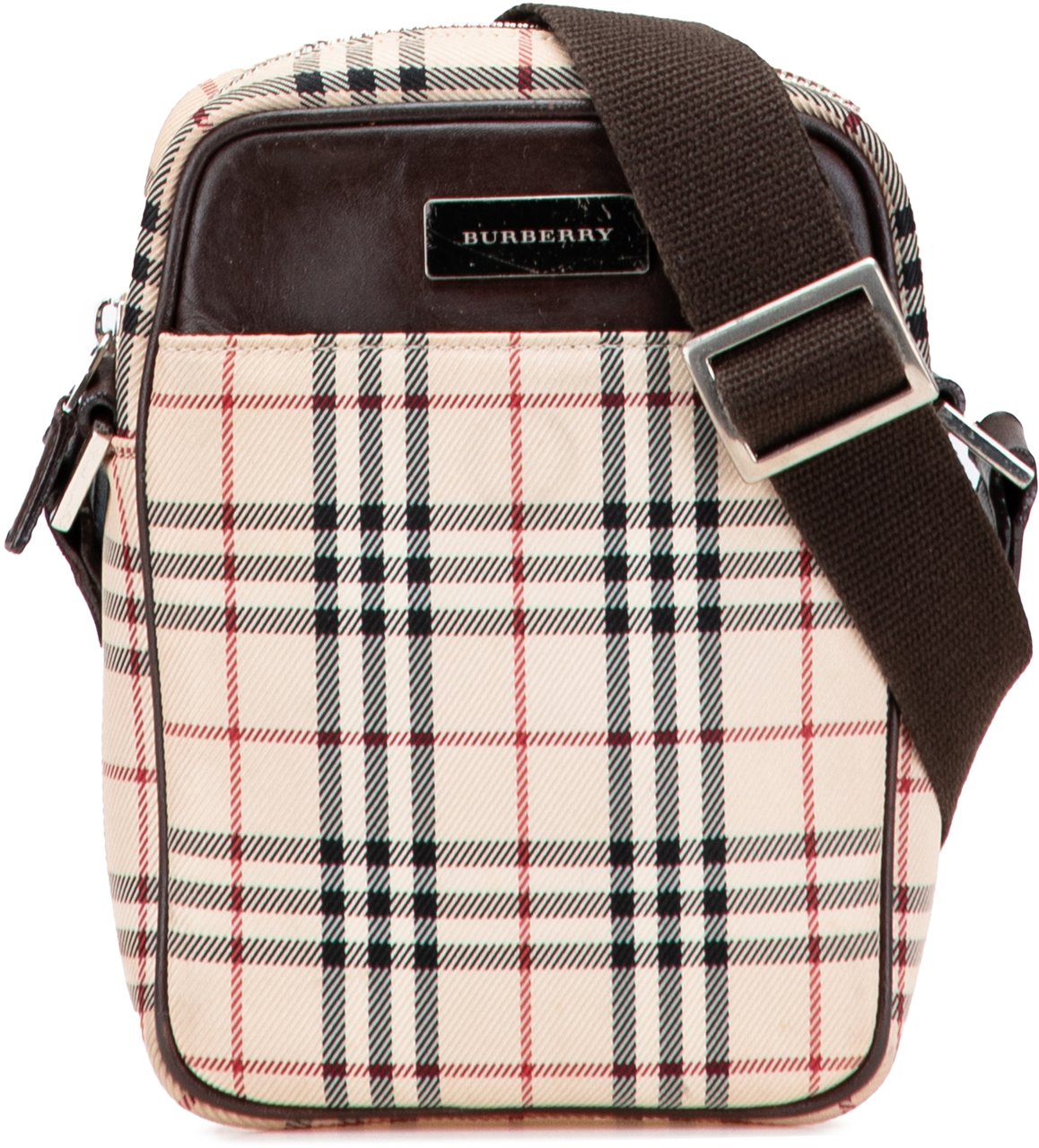 Burberry House Check Canvas Crossbody Bruin