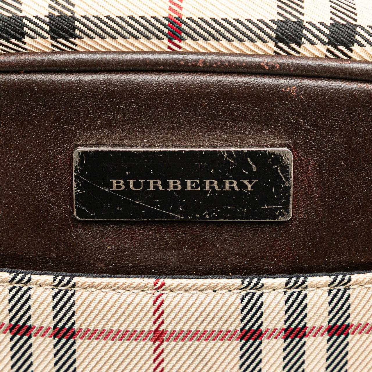 Burberry House Check Canvas Crossbody Bruin