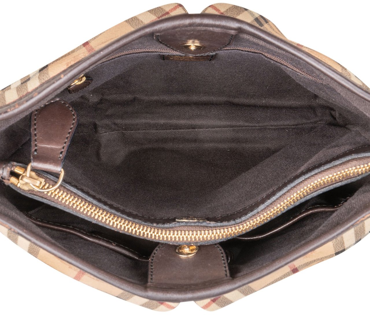 Burberry Haymarket Check Small Salisbury Tote Handbag Beige