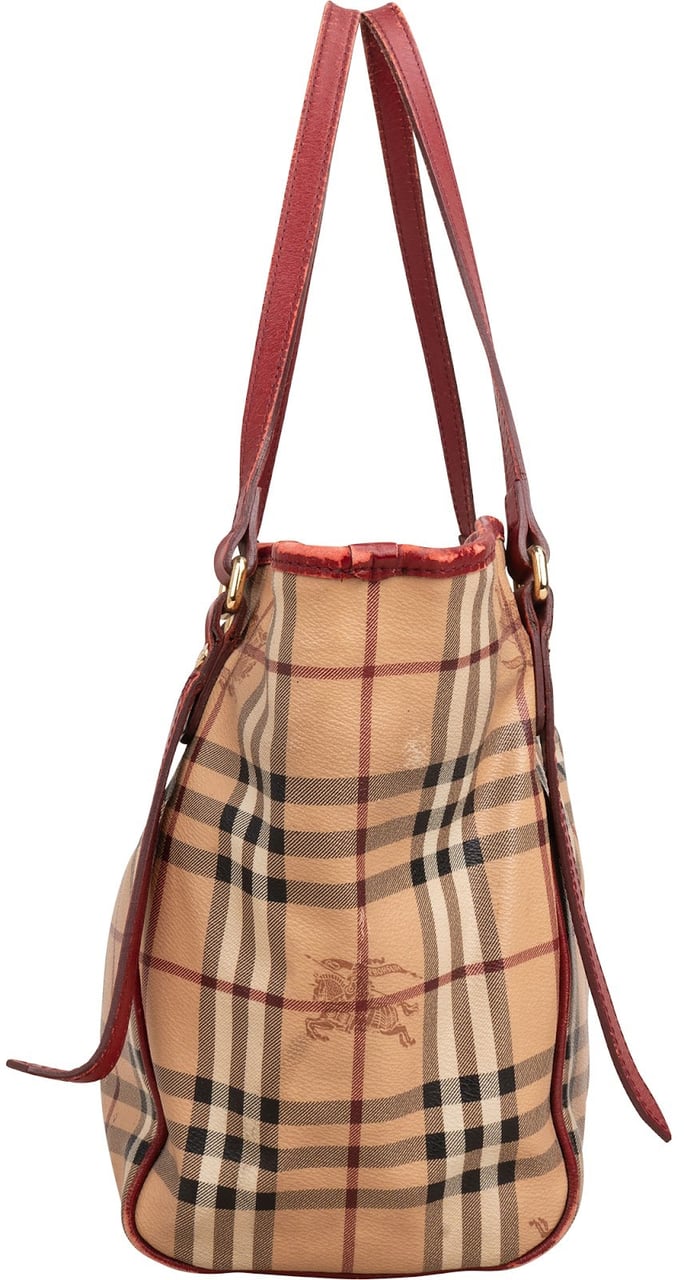 Burberry Nova-Check Haymarket Check Tote Shoulder Bag Beige
