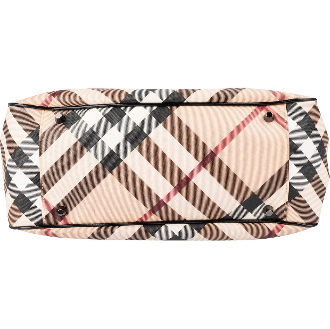 Burberry Nova-Check Monogram Patent Leather Tote Shoulder Bag Divers