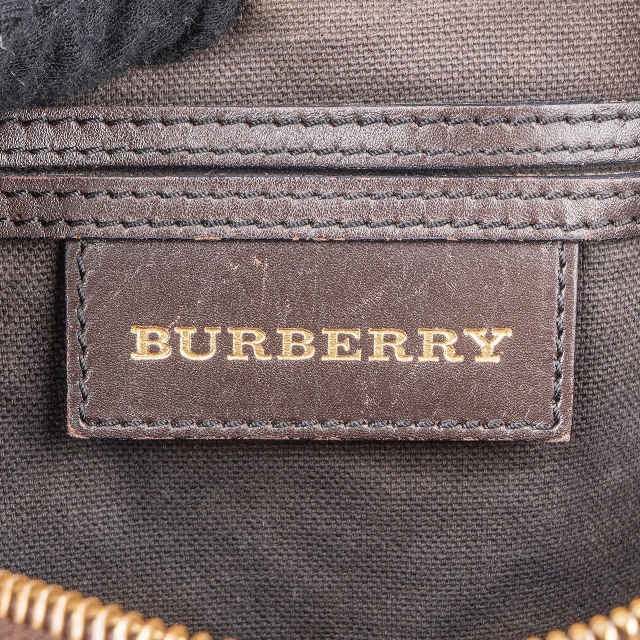 Burberry Haymarket Check Coated Canvas Boston 30 Handbag Beige