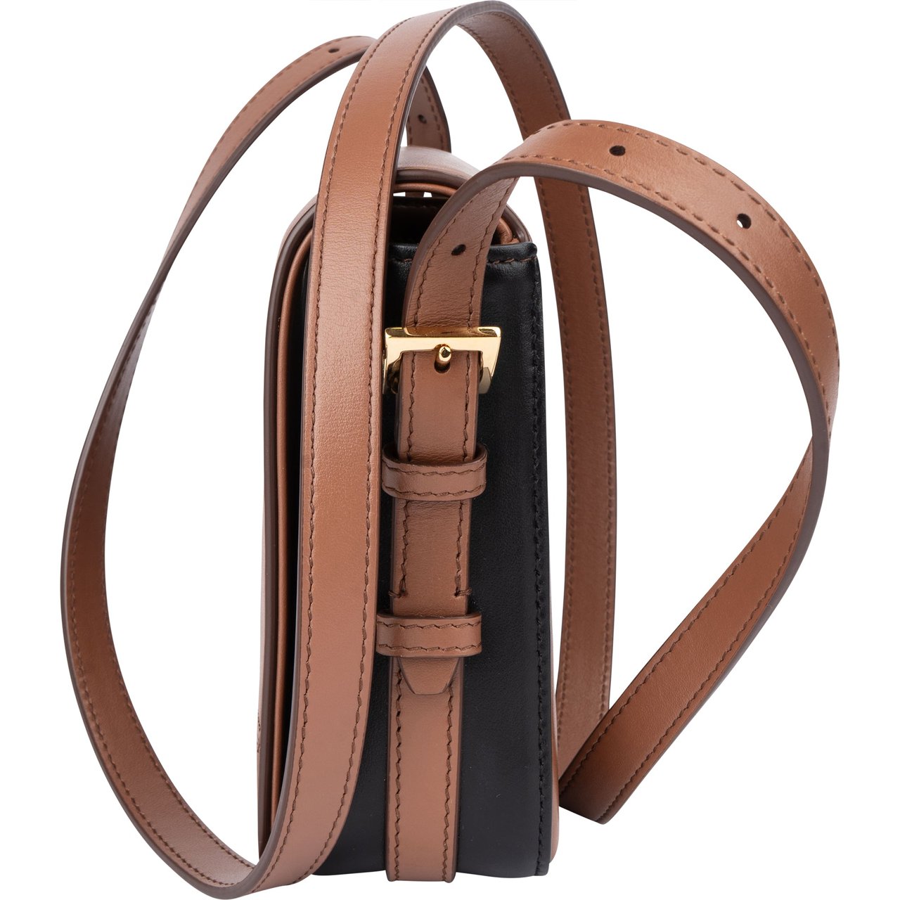 Burberry Burberry Brown Leather Grace Crossbody Bag Bruin