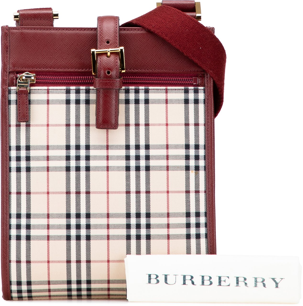 Burberry House Check Canvas Crossbody Bruin