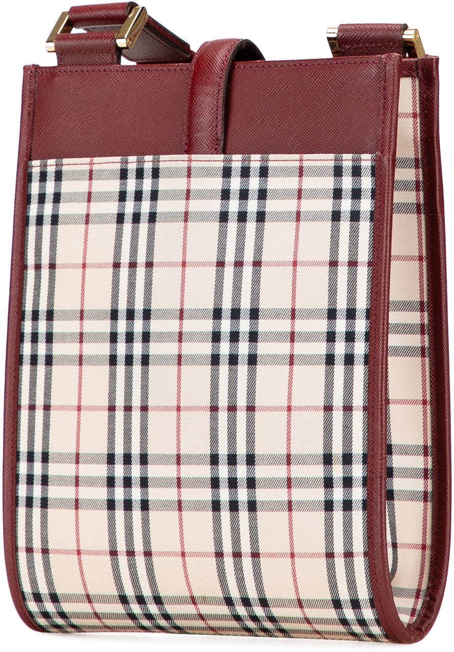 Burberry House Check Canvas Crossbody Bruin