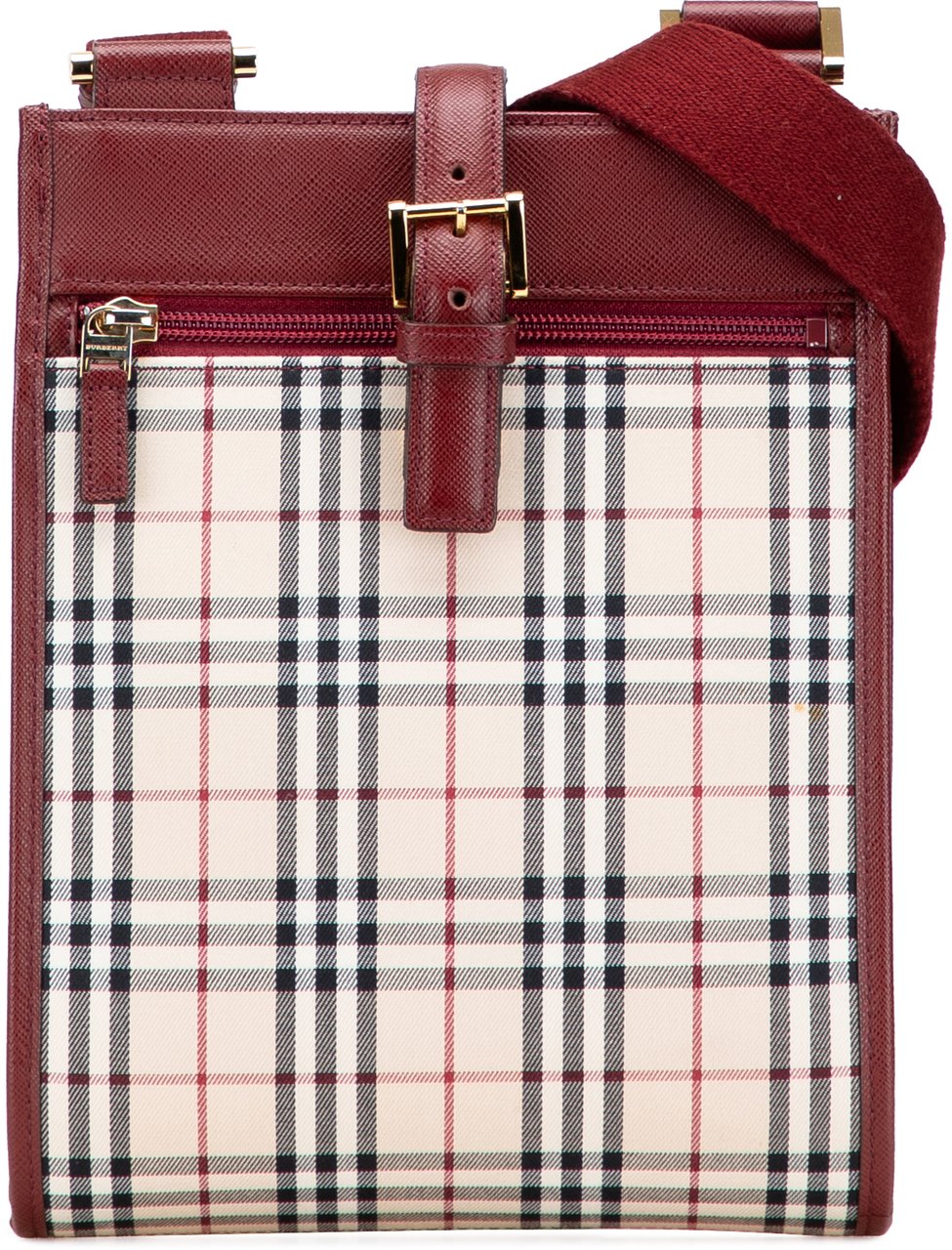 Burberry House Check Canvas Crossbody Bruin