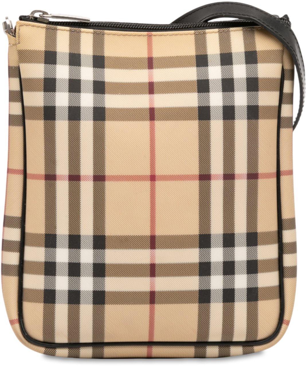 Burberry House Check Coated Canvas Crossbody Bruin